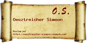 Oesztreicher Simeon névjegykártya